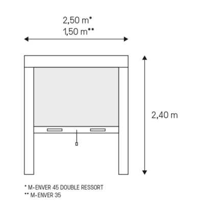 La hauteur et la largeur maximales pour le store moustiquaire espagnol